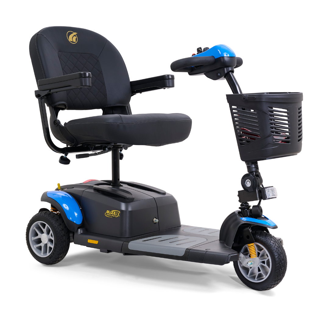 Golden Tech GB118D BuzzAround EX Extreme 3-Wheel Long Range Travel Scooter - Senior.com Scooters